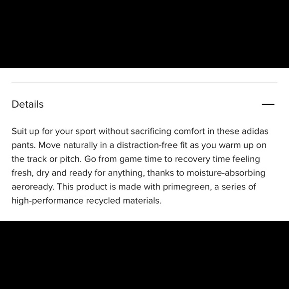 NWT Adidas Aeroready Primegreen Sereno Pants SZ 2X in Black with White stripes - Picture 7 of 7